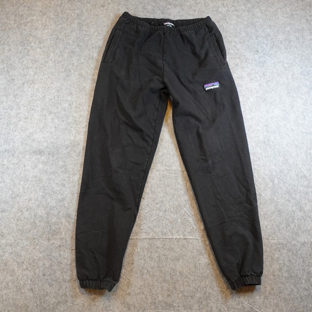 Patagonia Pants Men Medium Black P-6 Big Label Uprisal Sweatpants 26052 Joggers